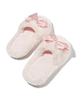 Fluffy Pink Bow Home Slippers, Super Soft, Comfortable, and Adorable