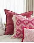 Omnipink Texas Rose,Pink Luxury Velvet Throw Pillow for Living Room Sofa