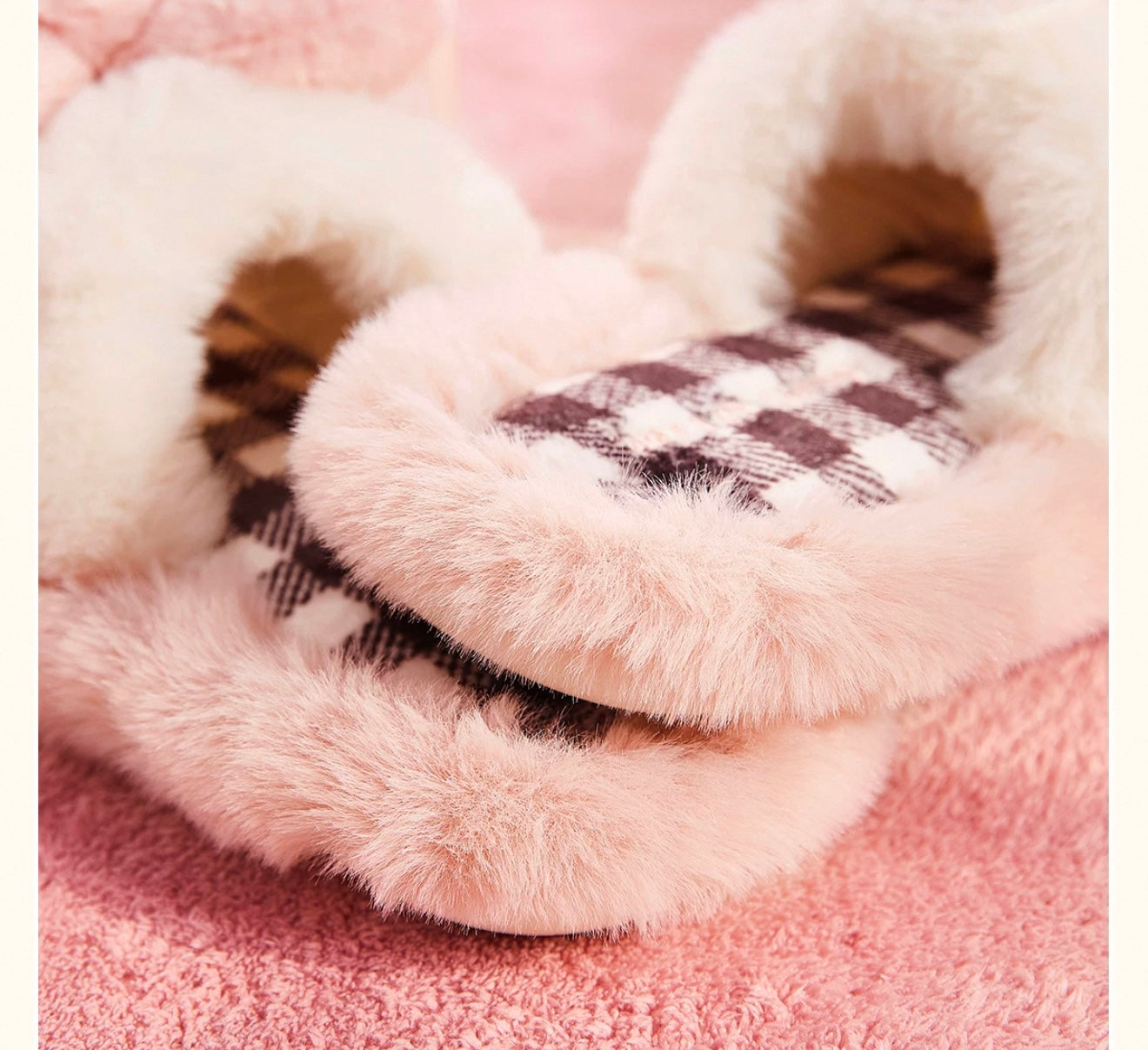 Pink Hello Kitty Fluffy Indoor Home Slippers, Soft, Comfortable, Cute, and Sweet