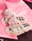 Pink Hello Kitty Fluffy Indoor Home Slippers, Soft, Comfortable, Cute, and Sweet