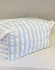 Omnipink Pink Cotton-Filled Fabric Makeup Bag Cute Storage Large Capacity with Bow
